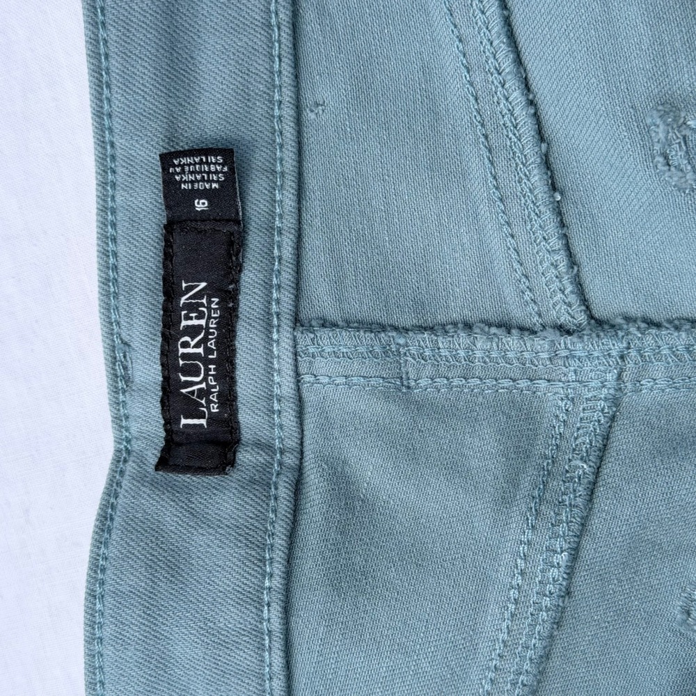 Lauren Ralph Lauren LRL Jeans Womens 16 Blue Coated Skinny Stretch Denim - Picture 3 of 7